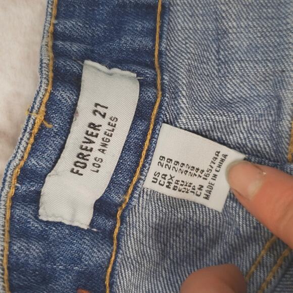 Forever 21 button fly Cut-off jeans shorts size 29 - Picture 4 of 5